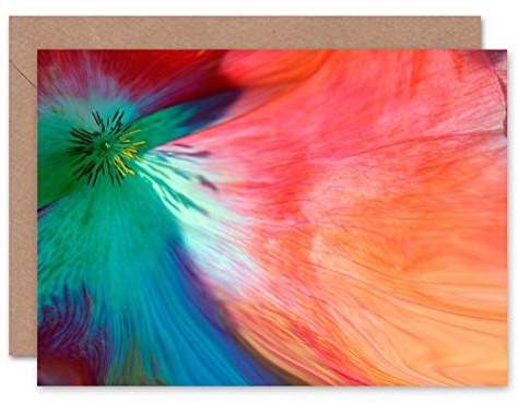 Wee Blue Coo CLOSE UP MACRO FLOWER COLOURFUL ABSTRACT BLANK GREETINGS BIRTHDAY CARD ART