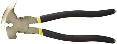 SURTEK Fence Pliers - 11 Staple Driving and Removal Tool with Fluted Jaw & Double Coated Grip - 110079