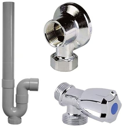 Kit machine à laver - Applique + robinet + siphon