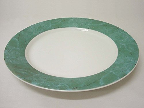 BAJOPLATO BAJO Plato PRESENTACION Redondo Porcelana Liso MARMOL Verde Claro