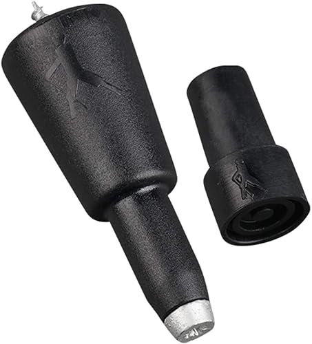 Combi Spike Garnitur mit Gummipuffer für Wanderstock, Stockspitze (22mm)