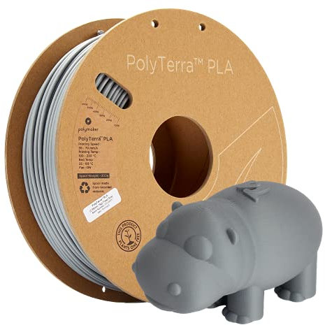 Polymaker 70825 PolyTerra PLA Filament PLA 2.85mm 1000g Grau (matt) 1St.