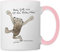 Spreadshirt Janosch Bär Schönes Leben Spruch Tasse Zweifarbig, One size, Weiß/Pink