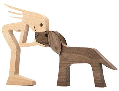courti Skulptur Ornamente Set,Familien Und Welpen Dekoration,Desktop Männer Jungen Und Mädchen Alte Menschen Kreative Geschenke