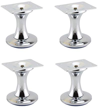 WXJLYZRCXK Möbelbeine, Elegante Gebogene Metallmöbel Stützbeine Chrom Helle Hardware Sofa Füße Vase Füße 4Er Pack