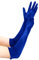 EORUBE 1920s Handschuhe für Damen Ellenbogen Lange Satin Handschuhe Party Kostüm (Blau)