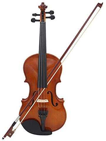 Natürliche Professionelle Akustische Violine Für Anfänger, 1/8,1/4,1/2,3/4,4/4 Mattes Finish Massivholz Violine Einsteiger Musikinstrumente Für Kinder & Erwachsene, Mit Tragetasche,1/4