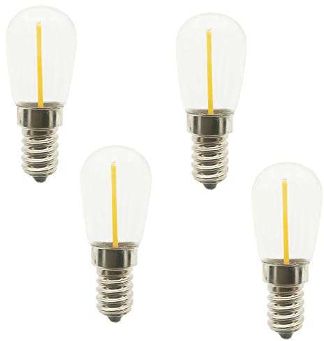 E14 LED Fridge Light Bulb, 1W E14 SES Fridge LED Light Bulbs Salt Lamp Bulbs Equivalent to 6W Halogen Lamp for Microwave/Fridge/Oven/Sewing/Freezers Bulb Cold White 6000K