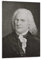 XXJDSK Poster Kunstdrucke Der Komponist Johann Sebastian Bach Sketch Scroll Leinwand Gemälde Bild Wohnzimmer Dekor Zuhause 60X90cm Kein Rahmen