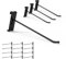 HUHOLE Gridwall Haken 20,3 cm, 32 Stück Displayhaken für Gitterwand, Haken für Gitterwandplatte, Schwarz