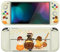 PlayVital Funda Suave para Nintendo Switch OLED - Carcasa Protectora Ergonómica para Joy-con, Grip Antideslizante con Tapas de Joysticks y Botones ABXY & Dirección (Trillizos Calabaza Gatos)