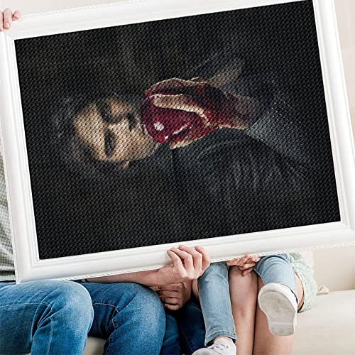 PAWCA DIY Diamond Painting Kit, Der Klassische Film The Vampire Diaries, 5d Diamond Painting Volldiamant-Diamantkunst, geeignet für Entspannung und Wanddekoration(Runder Diamant30x40cm)