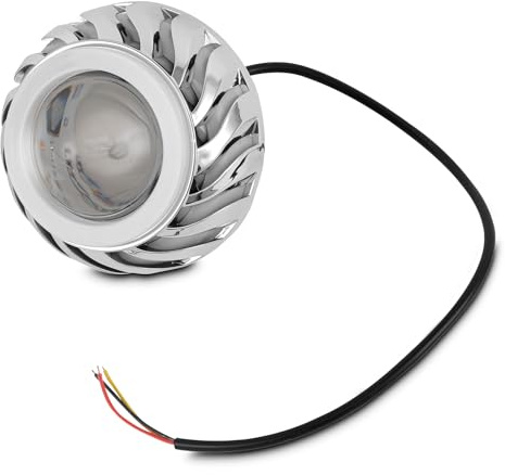 Riloer 10W LED Angel Eyes Phare Universel pour Moto Moto Véhicule Tout-Terrain Scooter, DRL Conduite Spot Light Antibrouillard