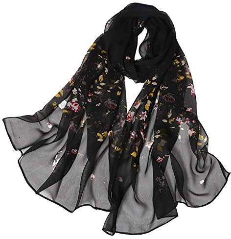 Seidenschals Damen Seide Leicht Seidentuch Silk Schal Halstuch Tuch Geschenk Frauen Große Seidentücher Damen Schal Edles Seidentuch Haare Groß Lang Halstuch Halstücher Seidenschal Geschenk für Frauen