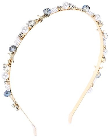 COOPHYA Haarreifen Für Die Damen Haarreif Hochzeit Braut Haarschmuck Teen Mädchen Kopfschmuck Dekoratives Haarband für Geburtstag Aus Muscheln -kopfstücke Meerjungfrau-tiara Kopfbedeckung Aus Kü