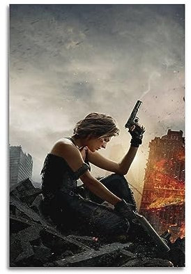 VZRSQZK Resident Evil Poster, Filmposter, dekoratives Gemälde, Leinwand-Wandposter und Kunstdruck, modernes Familienschlafzimmer-Dekor-Poster, 20 x 30 cm