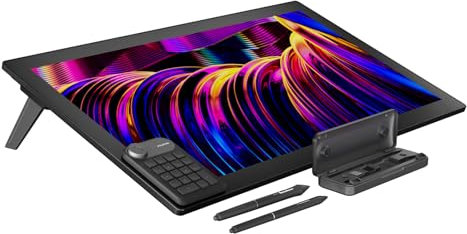 HUION KAMVAS Pro 27 4K UHD Drawing Tablet with Screen, PenTech 4.0 Battery-Free Stylus with 2nd Gen Anti-Glare Etched Glass Full Laminated Graphics Tablet, 98% Adobe RGB Multi-Touch Screen for Artist