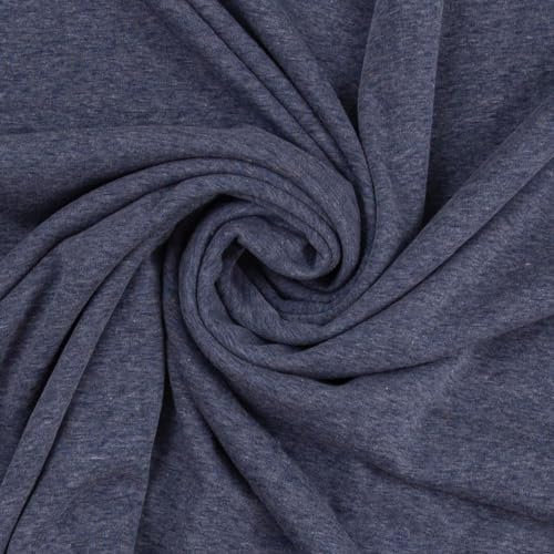 Alpenfleece Kuschelsweat | MILA | uni, Melange | Farbwahl | ab 50 cm | Meterware (dunkelblau)