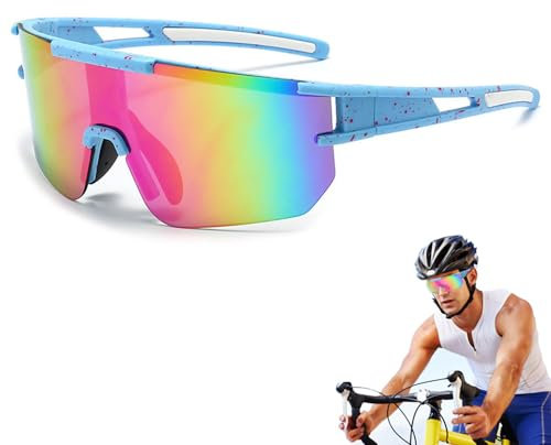 Mineup Schnelle Brille, UV400 Sport Sonnenbrille für Herren und Damen, Polarisiert Fahrradbrille, Anti-UV Sonnenbrille Fahrrad, fahrrad brillen herren für Radfahren Fahren Laufen Angeln Wandern
