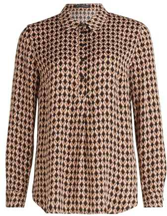 Betty Barclay Damen Longbluse Langarm Beige/Schwarz,40