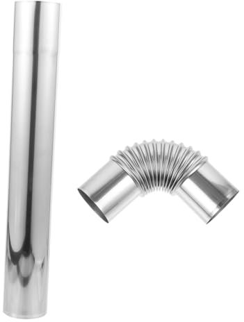 DOITOOL Stainless Steel Elbow Connector Adapter for Vent Tube Chimney Flue Tube for Stove Installation