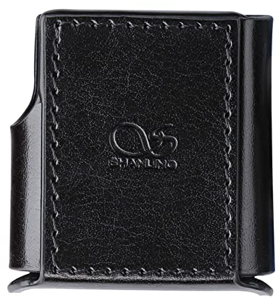 SHANLING M0s Leather Case, Shanning M0 Pro Portable Music Player, Special Protective Case, PU Leather Material, Anti-Collision and Anti-fall, Corrosion Resistance (Black)