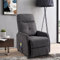 LEADZM Fauteuil Inclinable avec Massage Électrique, Chauffage et Dossier Basculant à Commande Manuelle, Fauteuil TV pour Chambre à Coucher, Salon et Home Cinéma (Tissu, Gris Foncé)