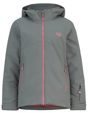Ziener Kinder AMAJA Ski-Jacke/Winterjacke | warm, atmungsaktiv, wasserdicht, green mud, 152