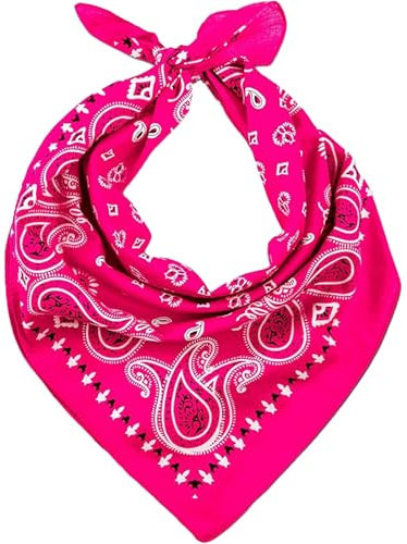 HEVIBK Bandana Damen Herren,Nickitücher Kopftuch Halstuch Männer, Unisex Tuch Bindetuch (Rosa)