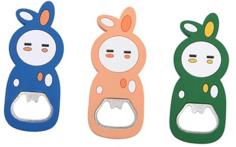 Cabilock Abridor De Botellas Magnético 3 Unidades Diseño De Dibujos Animados Herramienta De Mano Encantadora Práctica Para Refrigerador