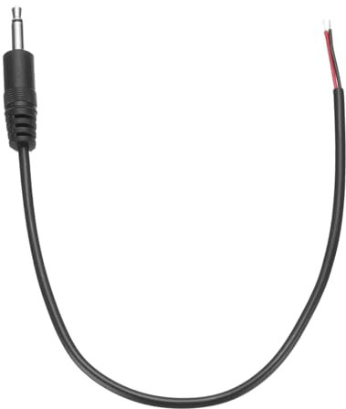 sourcing map 3.5mm Male Jack to Bare Wire Open End Replacement TRS 2 Pole Stereo 1/8 Mono Audio Cable Plug Jack for Earphone Headphone Cable Repair, 0.25m