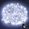FFZZKJ 8 Modes Fairy Lights Mains Powered Outdoor 33Ft/10M 100 LED String Lights Plug in Indoor with Timer IP44 Waterproof for Christmas, Gazebo, Garden, Bedroom, Cold White
