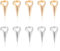 Giantree Halloween Kostüm Krallen Gefälschte Nägel, 10 Stück Halloween Finger Krallen Ringe, Fake Nails Fingernagelklauenring Punk Frauen Cosplay Drama Tanzshow Krallen(Gold+Silber)