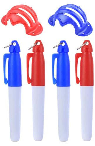 KGDUYC 2 Stück Golfballmarkierer Golfball Strichzeichnung Markierung, Golfball Alignment Tool Liner Kugelmarkierung, Golf Ball Liner Marker mit 4 Golfball Marker Stifte - Hohler Stil