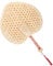 GARVALON 1stk Strohfächer Reise Handgefertigte Fächer Afrikanischer Handfächer Gewebter Handventilator Webfächer Tragbarer Reiseventilator Hand-wippventilator Wanddekoration Polyester