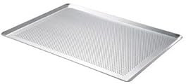 Plaque de cuisson rectangulaire en aluminium, grand plateau pour pâtisserie, four, boulangerie, cuisine professionnelle 40 x 60 x 1,5 cm. (perforée)