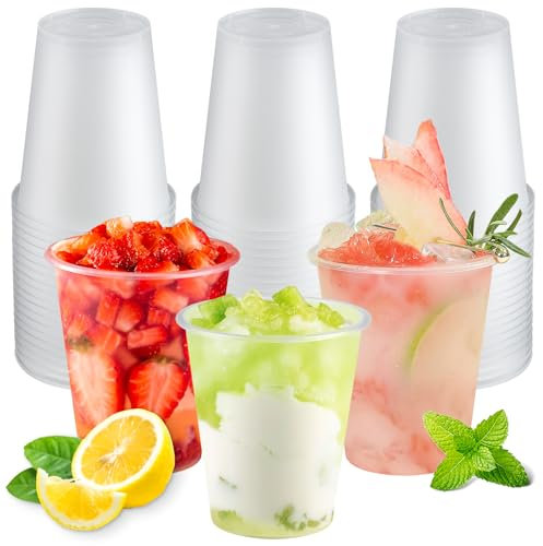 60 bicchieri di plastica, 360 ml, in plastica dura opaca, riutilizzabili, per feste, compleanni, matrimoni, Natale