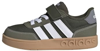 adidas Unisex Kinder BREAKBASE Shoes Children, Night Cargo/FTWR White/Olive strata, 34 EU