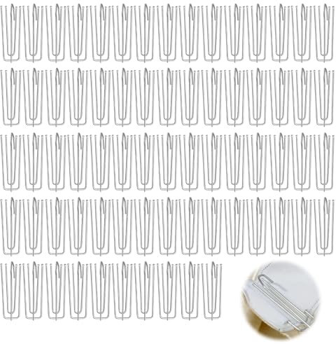 70 Pezzi Ganci Tende Metallo, Ganci Tenda in Acciaio Inox con 4 Denti, Gancetti per Tende a Pieghe, Ganci per Tende in Metallo Ganci per Tende, Ganci Tende Binario in Metallo per Tutte Le Tende