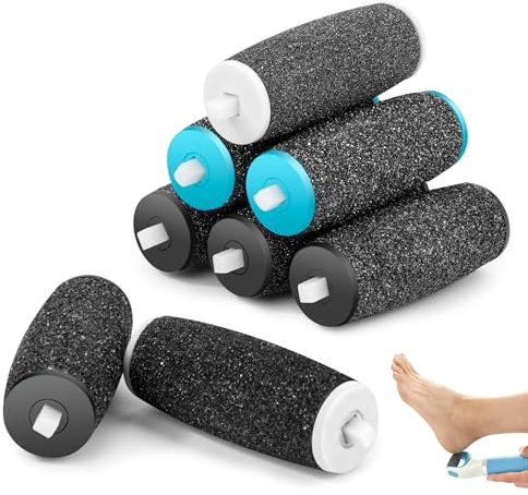 Recambio Lima Pies 8Pcs Lima Recambio de Repuesto Rodillo Lima Pies Electronica para Scholl Velvet Smooth Rodillos de Recambio para Pedicura Quita Durezas Callos 4 Tipos de Rugosidad