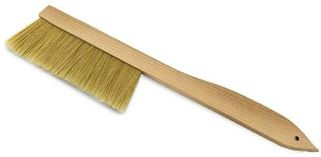 Centrum Pszczelarskie Łukasiewicz Profi Imkerbesen mit weichen Naturborsten 34 cm – Bienenbesen mit Holzgriff – Schonendes Abkehren der Bienen von Waben – Robustes Imkerei Zubehör