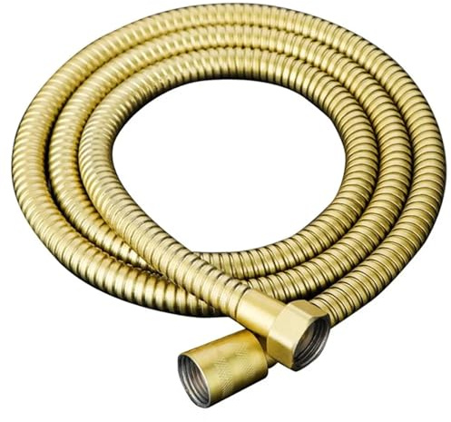 Tubo flessibile for bagno in acciaio inossidabile da 1,5/2,0 m di crittografia spray ricambio ad alta pressione Titanio oro universale per Rubinetteria(2.0M)