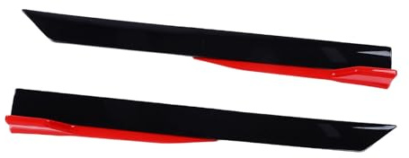 Ejoyous Splitter per Minigonne Laterali per Auto, Pannello Oscillante Universale con Design Modulare 105 Cm Migliore Aerodinamica e Aspetto Sportivo (Nero e rosso)