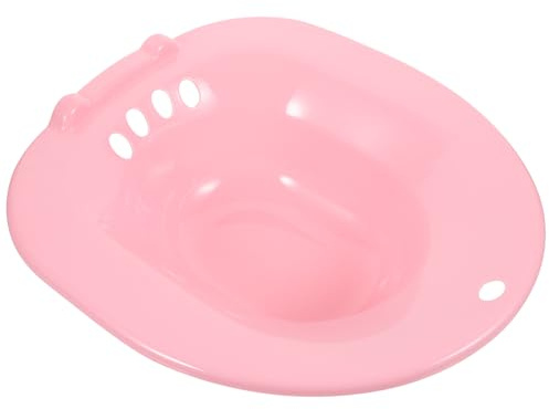 Schwangerschafts Sitzbad Becken für Toilette, Pp, Rosa, Große | Glatte Form, Praktisches Design, für Erwachsene, Senioren und Wochenbett, Passend für Sitzbad Toilette