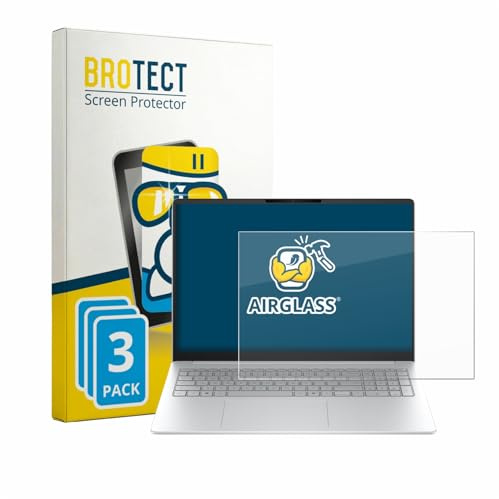 BROTECT 3 Stück Schutzglas für HP OmniBook 3 16 16-bw0750ng Schutzfolie Panzer Folie Glas[Extrem Kratzfest 9H, Anti-Fingerprint, Ultra-Transparent]