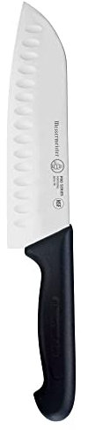 Messermeister Pro Series 7” Kullenschliff Santoku Knife - Japanese Chef’s Knife - German X50 Stainless Steel & NSF-Approved PolyFibre Handle - Rust Resistant & Easy to Maintain - Made in Portugal