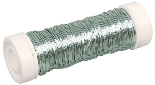 Rayher 2405508 Schmuck-Häkeldraht, h.blau, 0,30 mm ø, Spule 50 m, Schmuckdraht, farbig lackierter Kupferdraht, zum Basteln von Schmuck und Edelsteinbäumchen, Hellblau