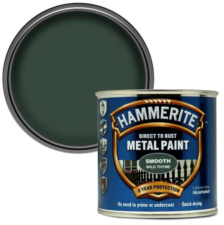 Hammerite - SFWT250 - Peinture pour métal s'appliquant directement sur la rouille - 250 ml - Finition lisse - Couleur thym sauvage