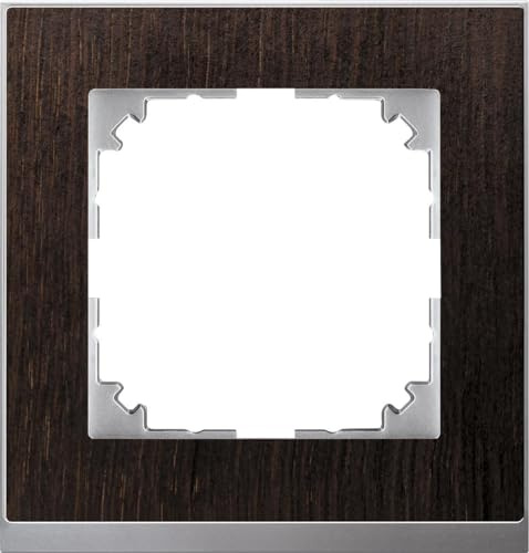 Merten M-Pure Decor-Rahmen, 1 Fach, wenge/Aluminium, MEG4010-3671