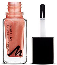 Manhattan Last & Shine Nagellack, Glänzender Rose Nail Polish für 10 Tage idealen Halt, Farbe Rosey Wood 520, 1 x 10ml